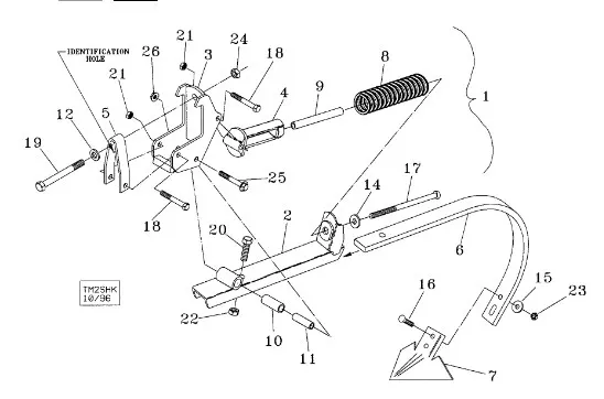 33017584 - Стойка лапы культиватора Case TM